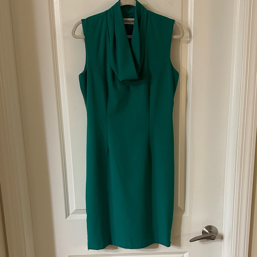 Calvin Klein Emerald Green Midi Dress